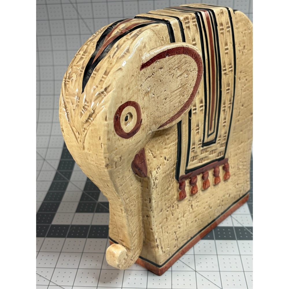 Rosenthal Netter Italy Ceramic Elephant Figurine Mid Century Aldo Londi Bitossi - Picture 2 of 9